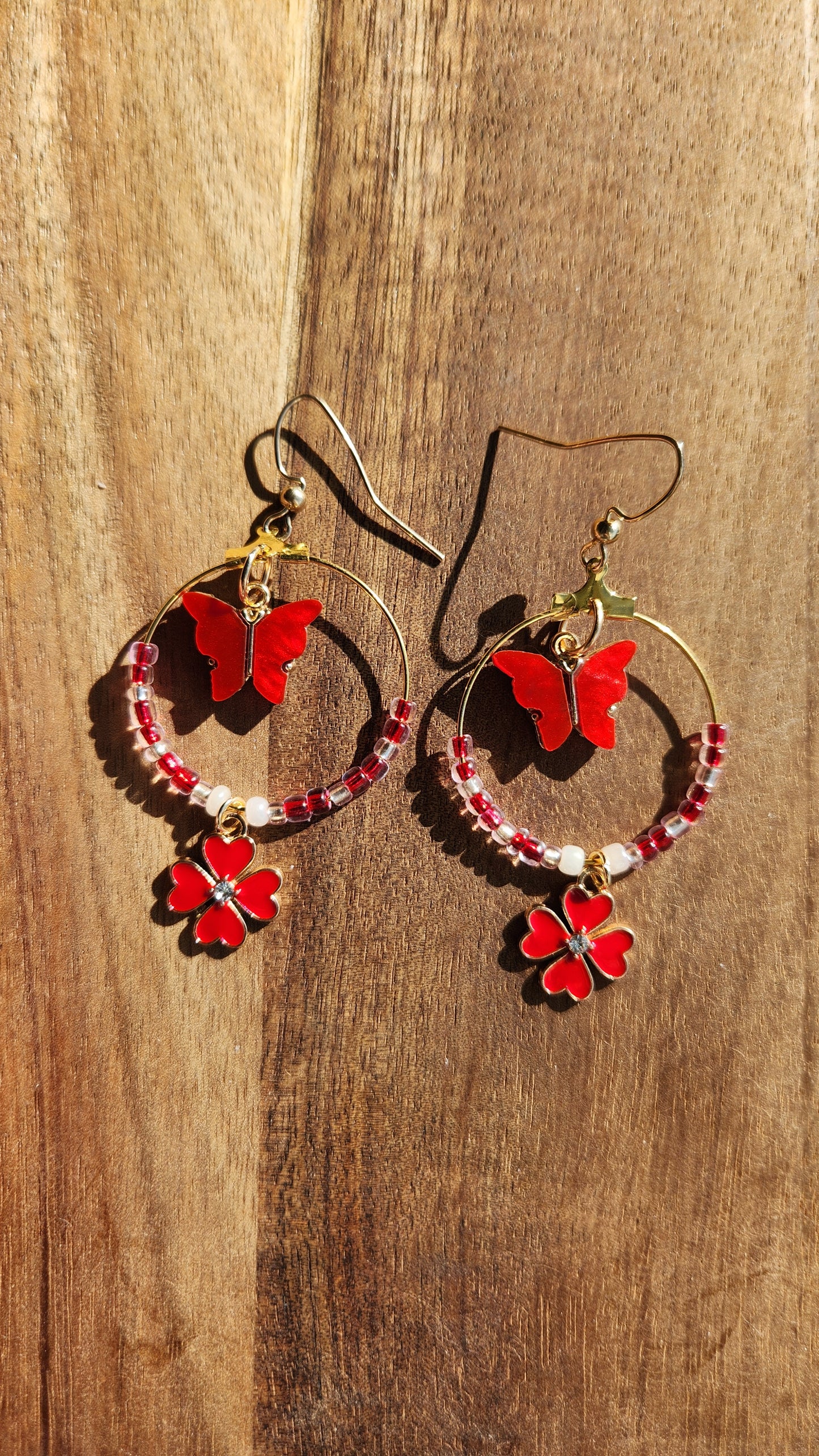 Red Butterfly Earrings