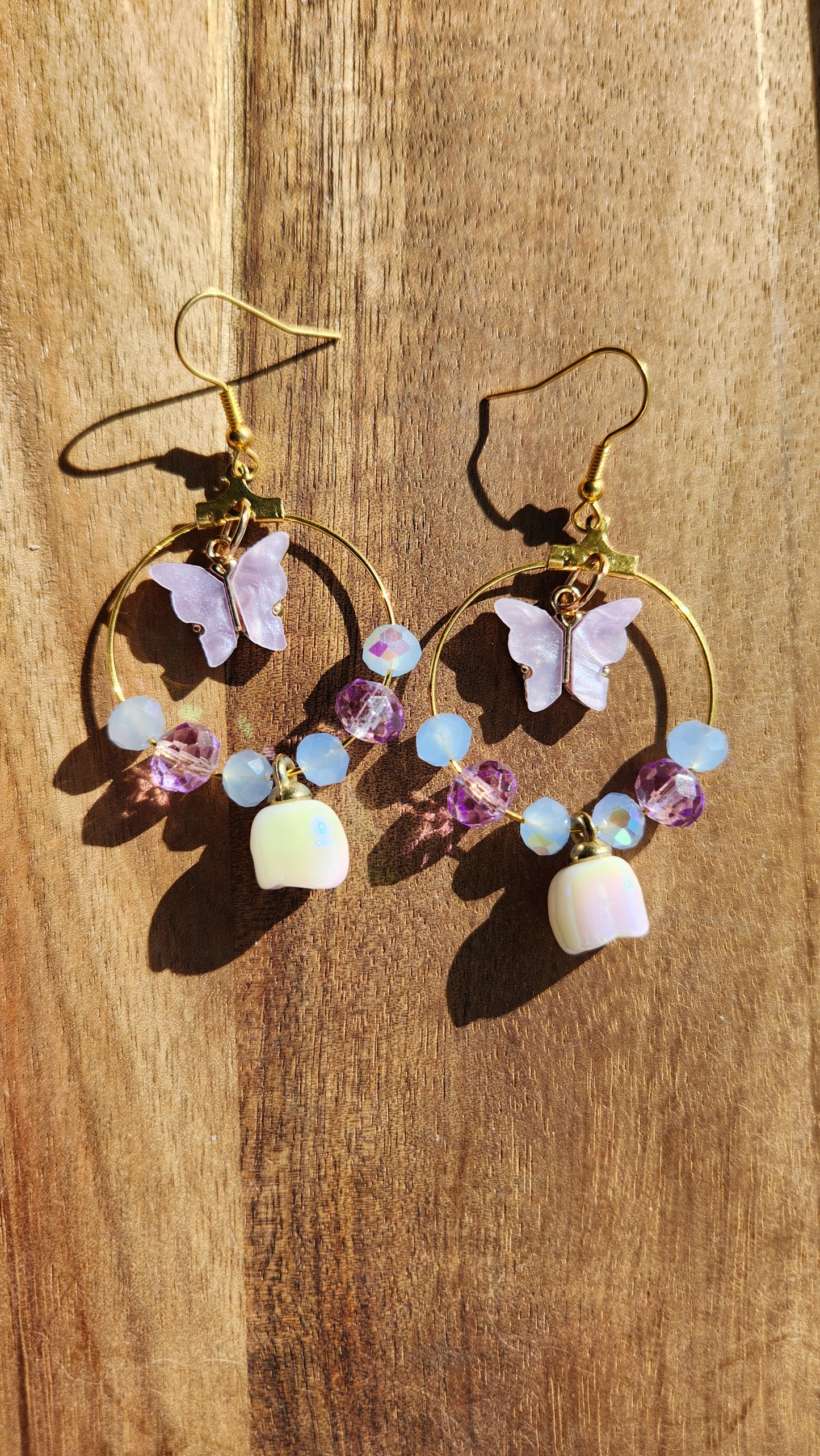 Purple Butterfly Earrings