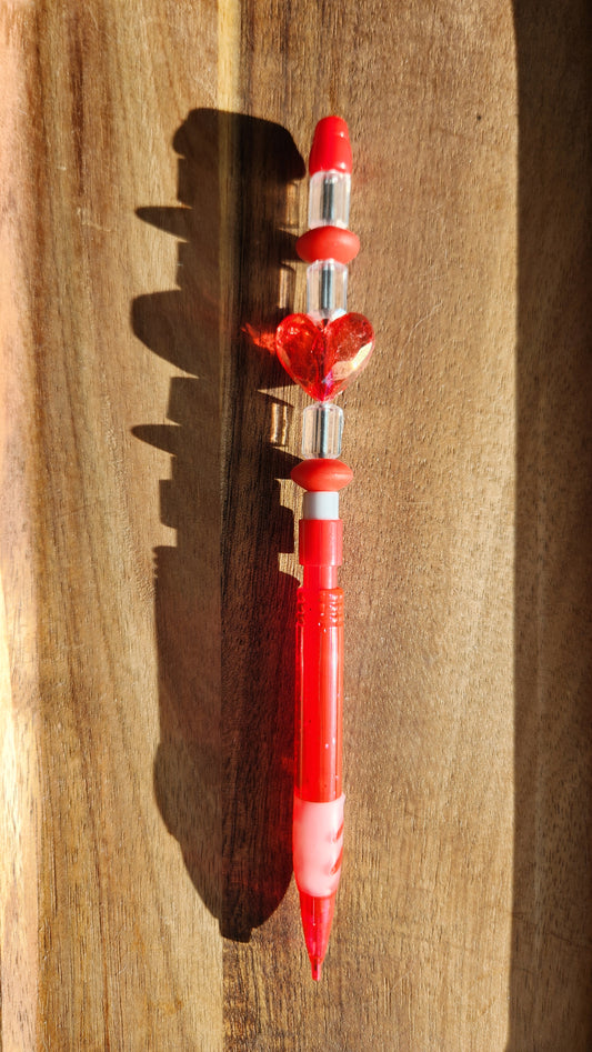 Red Heart Beadable Mechanical Pencil